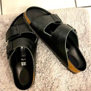 Black Leather Birkenstock Sandals